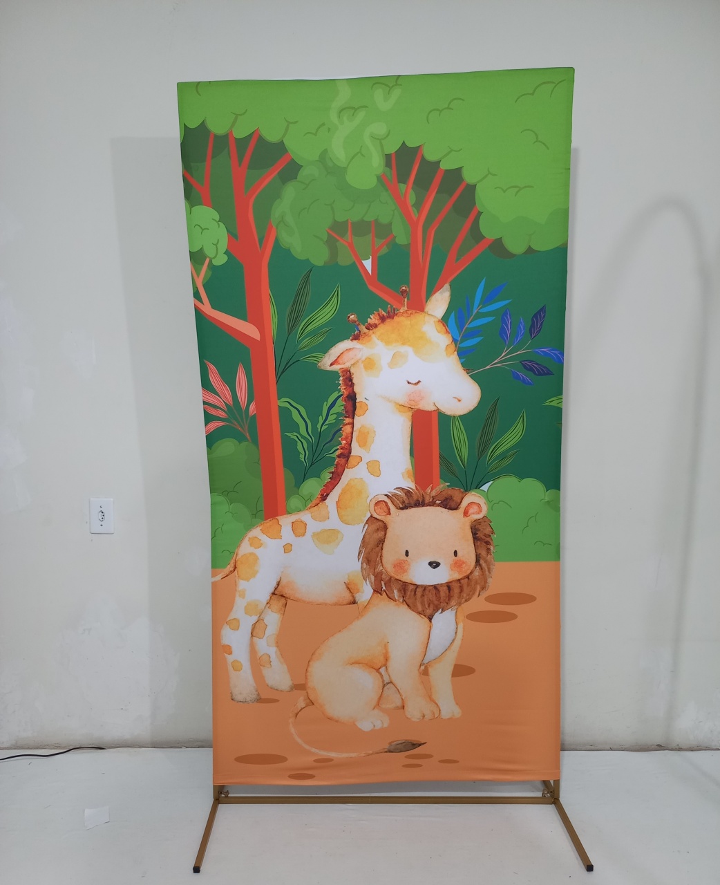Painel Romano Retangular Tema Mickey Safari  - Olivete Filgueira