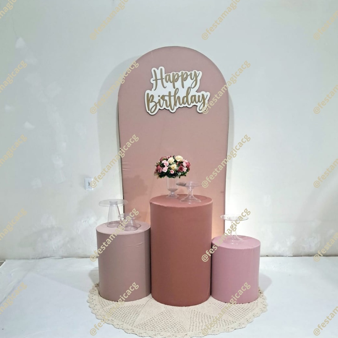 K1 Adulto Happy Birthday (Rose)  - Olivete Filgueira