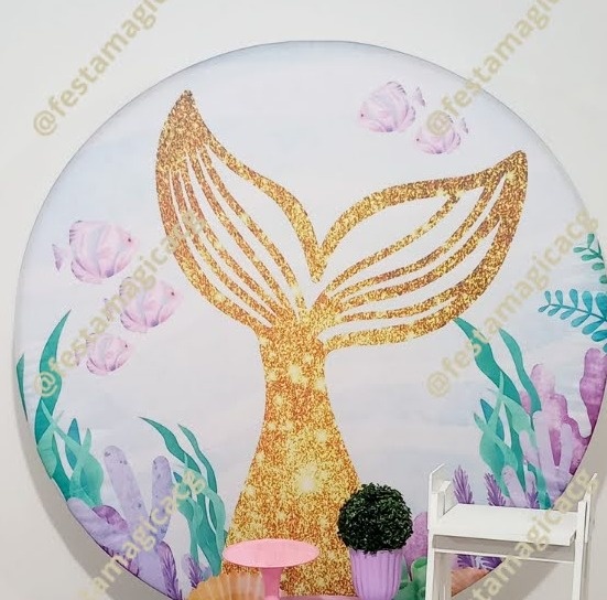 Painel Calda de Sereia Dourada - Olivete Filgueira