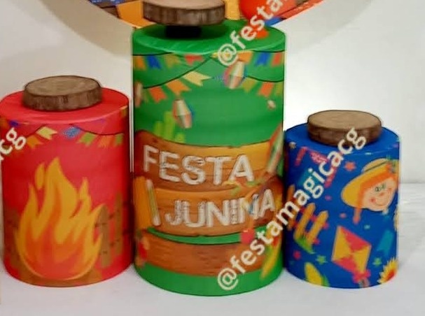 Capas dos Cilindros Arraia Festa Junina - Olivete Filgueira