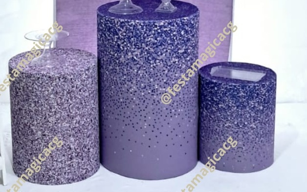 Cilindro Glitter Roxo - Olivete Filgueira
