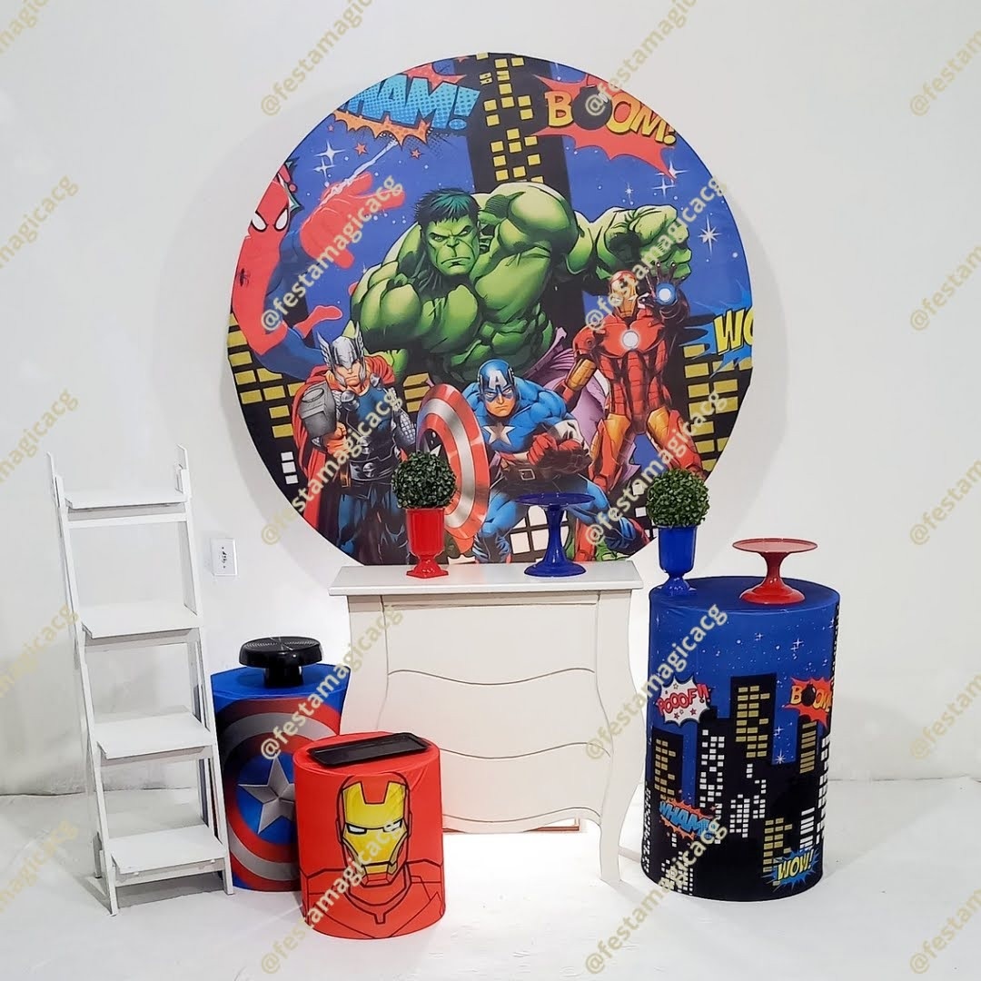 K2 Vingadores Fundo Azul - Olivete Filgueira