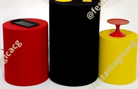 Trio Cilindros Branco G,Vermelho M, Vermelho P  - Olivete Filgueira