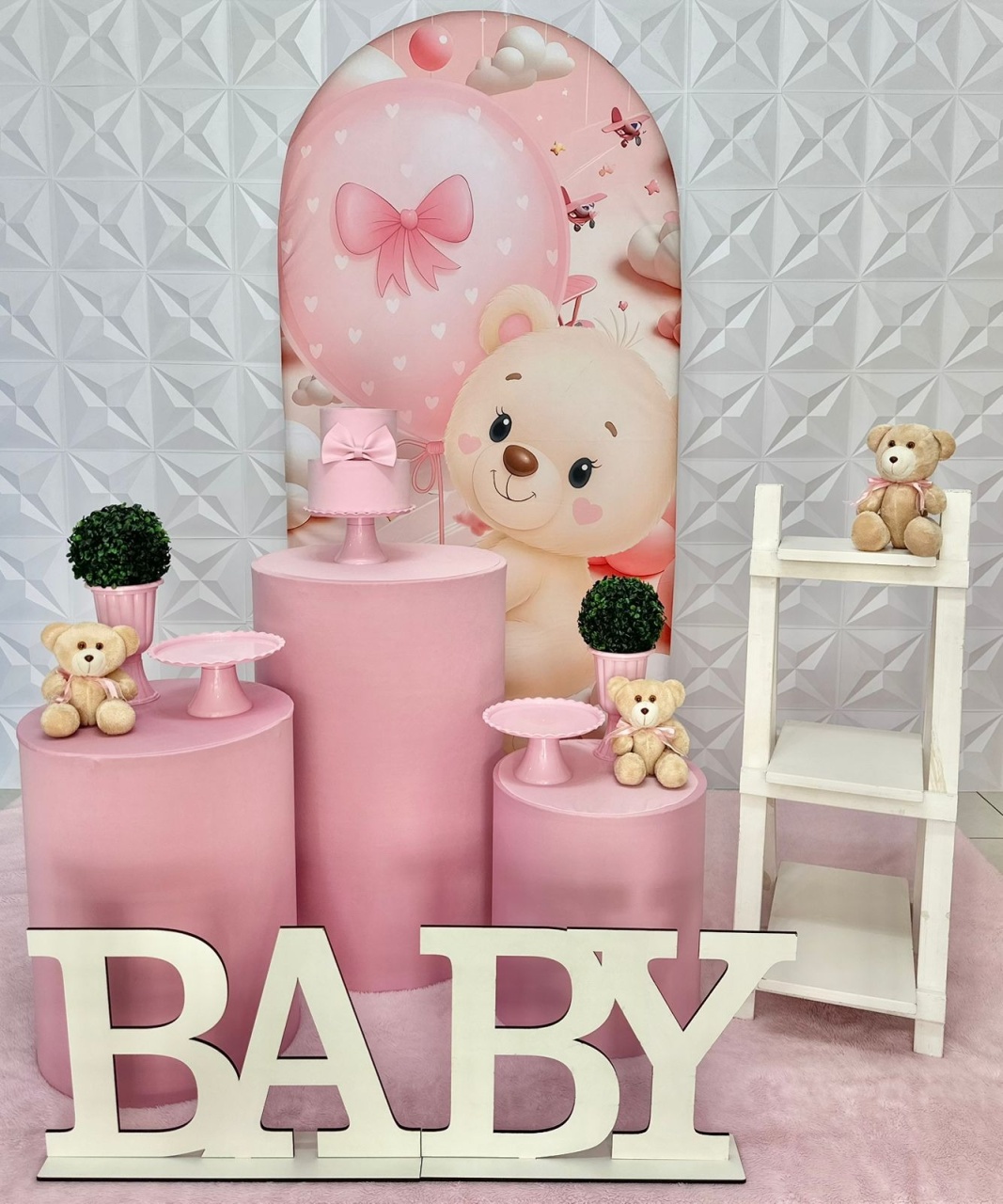 Ursinha Baloeira Rosa Baby - Festerê Pegue e Monte 