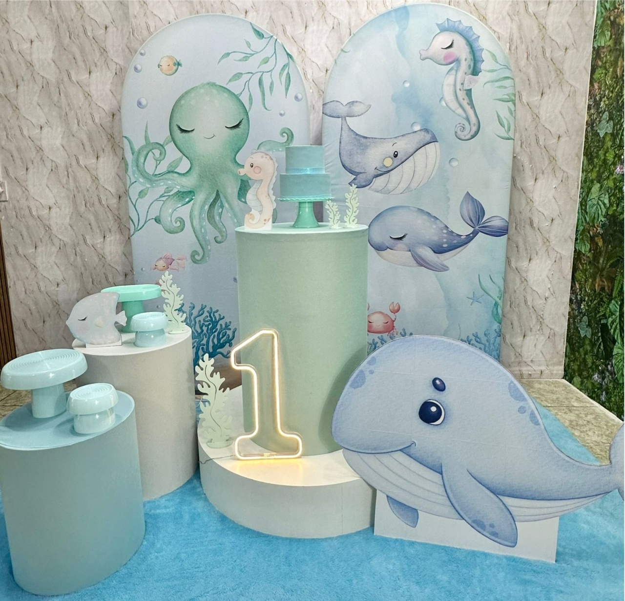 Fundo Do Mar Candy Com Palco  - Festerê Pegue e Monte 