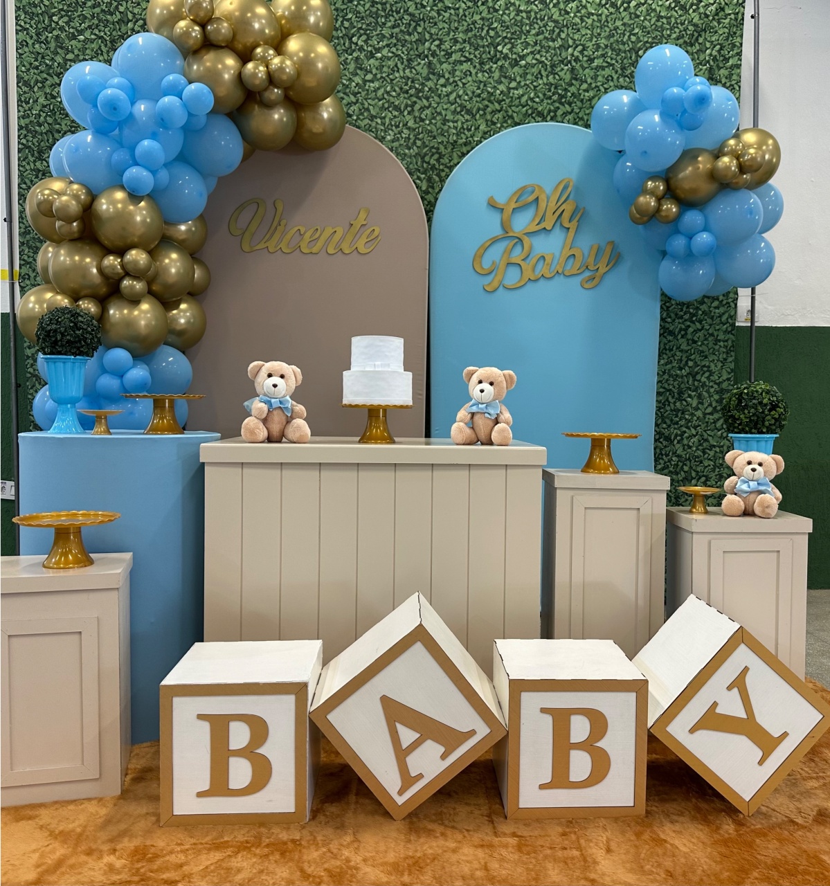 Oh Baby Azul Com Bege - Festerê Pegue e Monte 