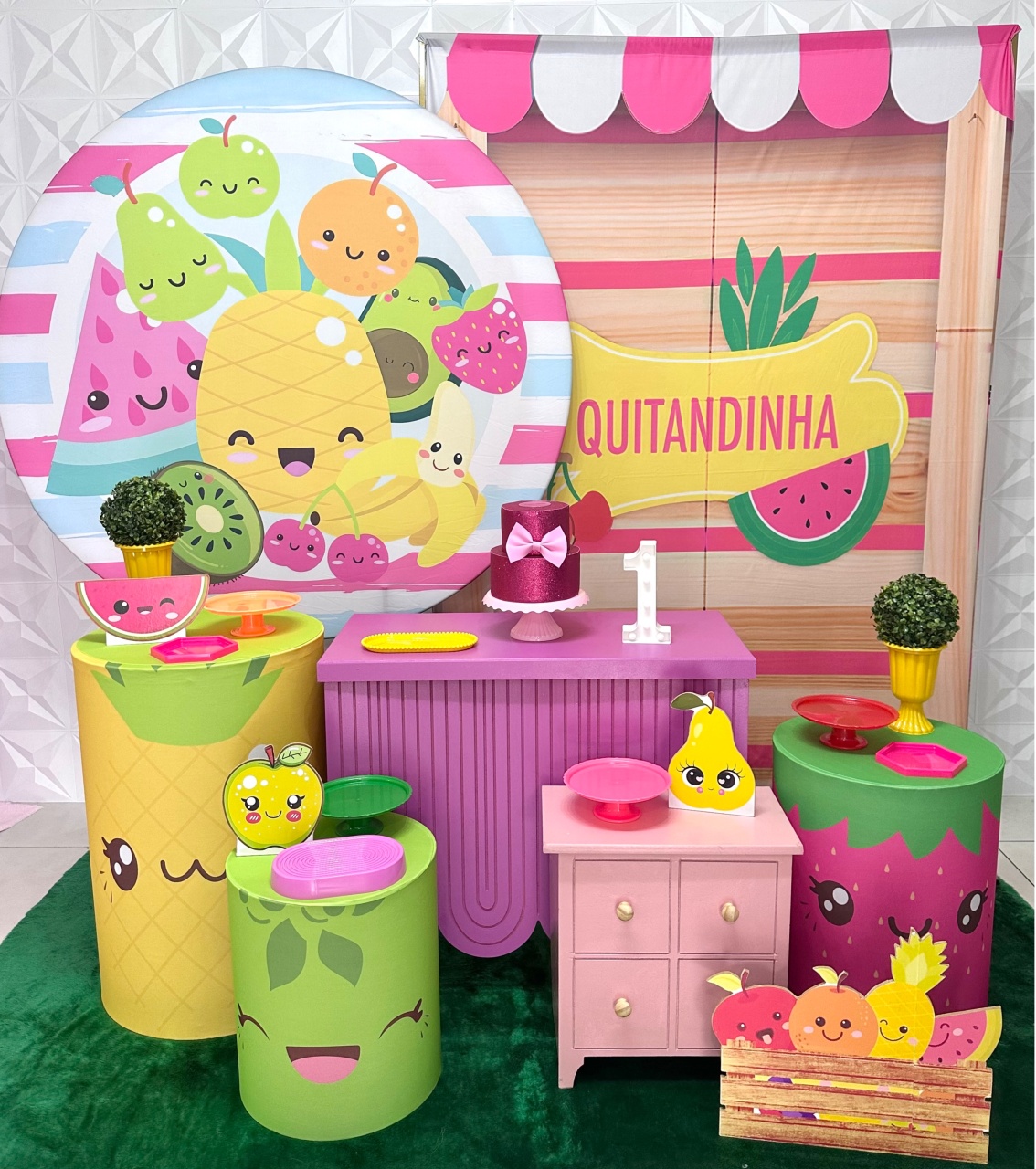 Frutinhas/Quitandinha Com Retangular - Festerê Pegue e Monte 