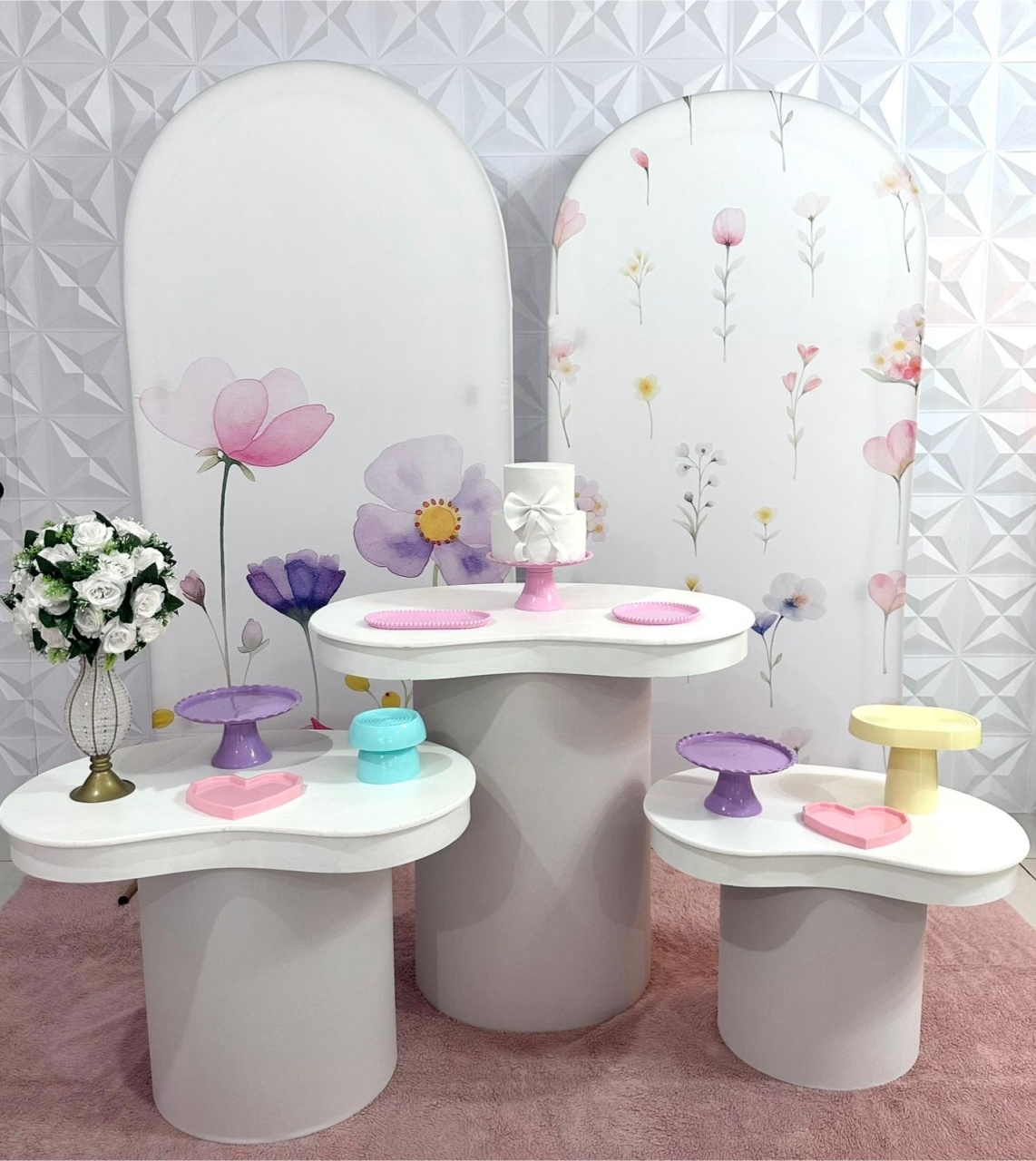 Kit Flores Painéis Romanos Com Tampos Orgânicos - Festerê Pegue e Monte 