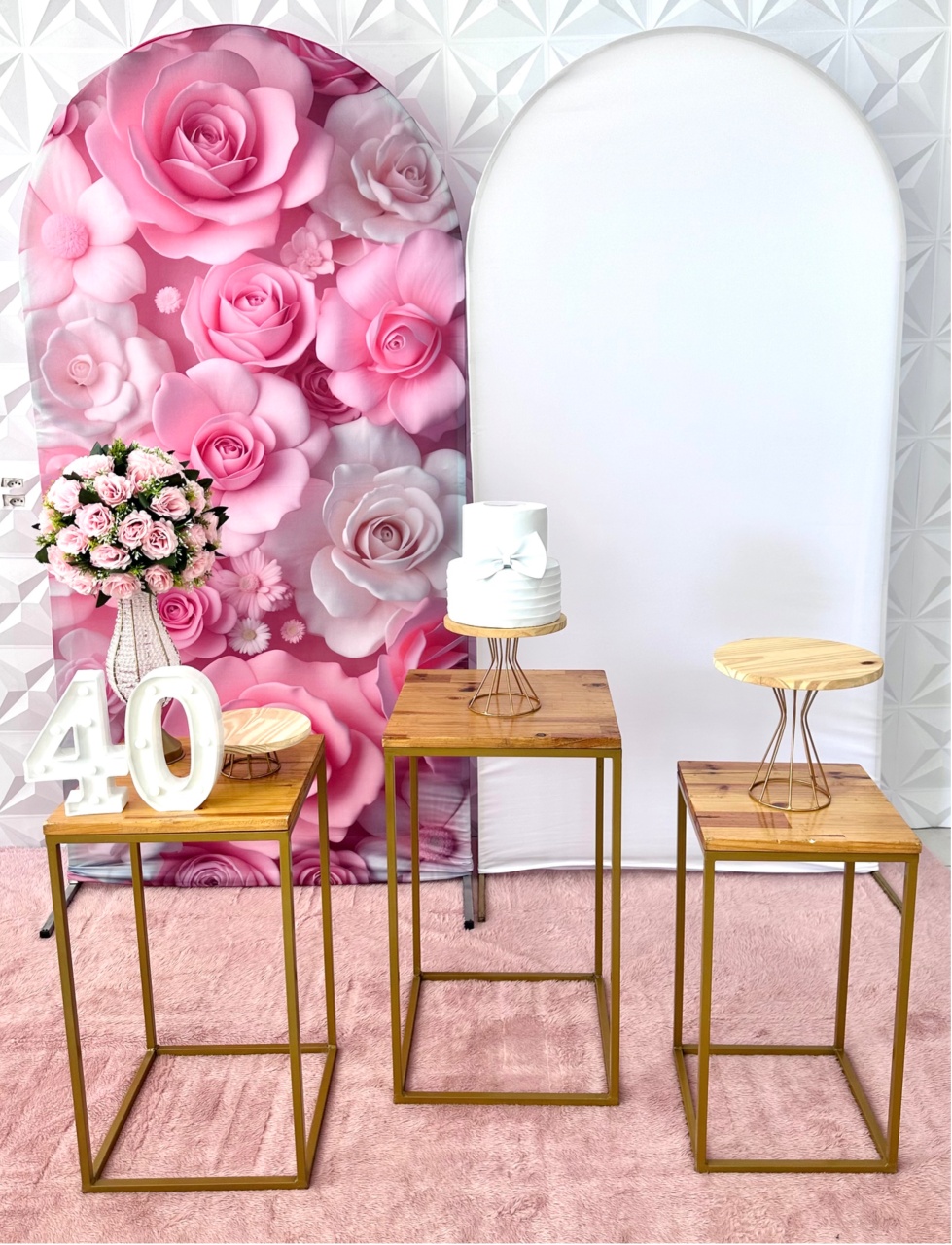 Floral 3D Com Branco - Festerê Pegue e Monte 