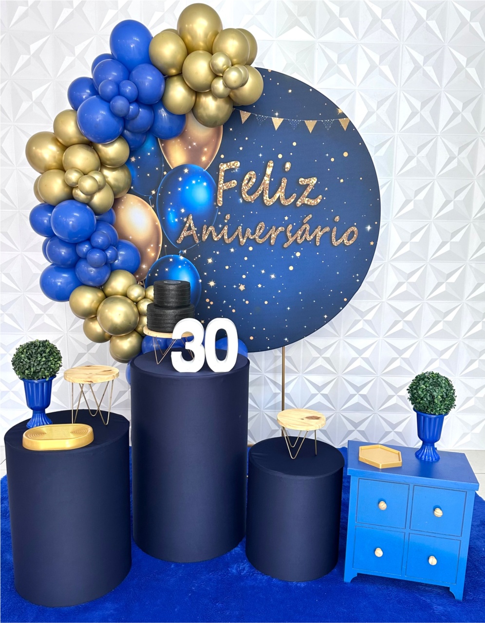 Feliz Aniversário Azul - Festerê Pegue e Monte 
