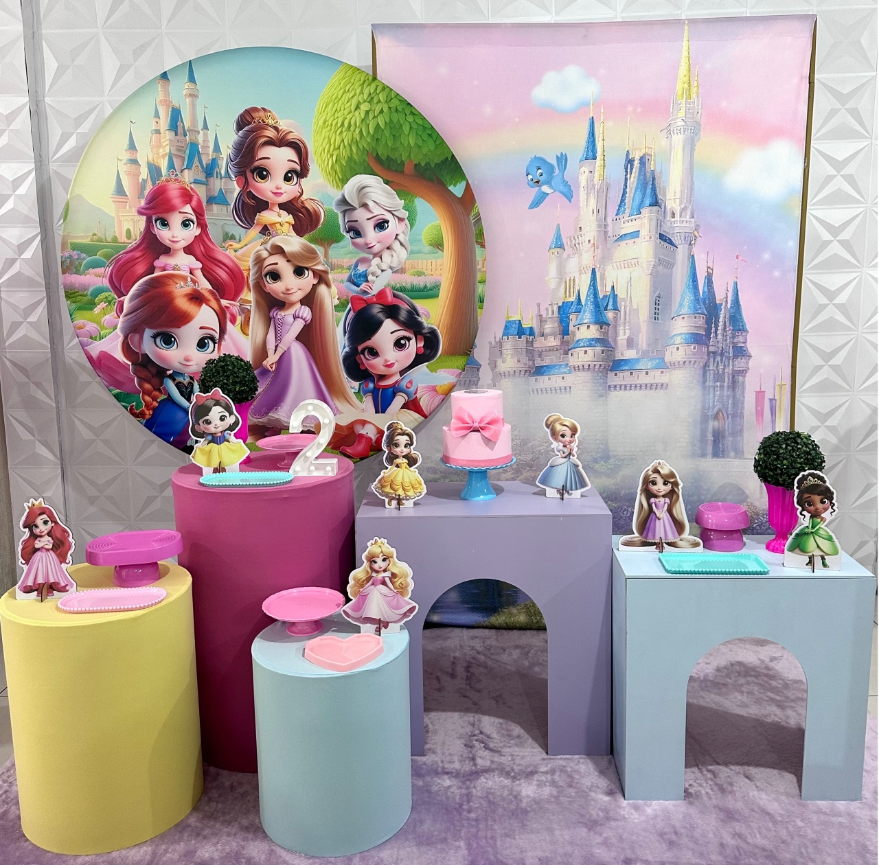 Princesas Baby 2 Com Retangular - Festerê Pegue e Monte 