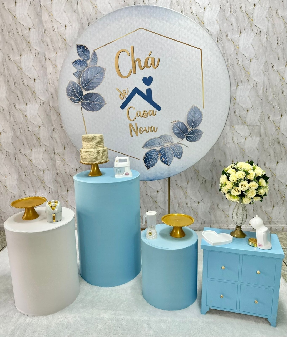 Chá de Casa Nova Azul - Festerê Pegue e Monte 