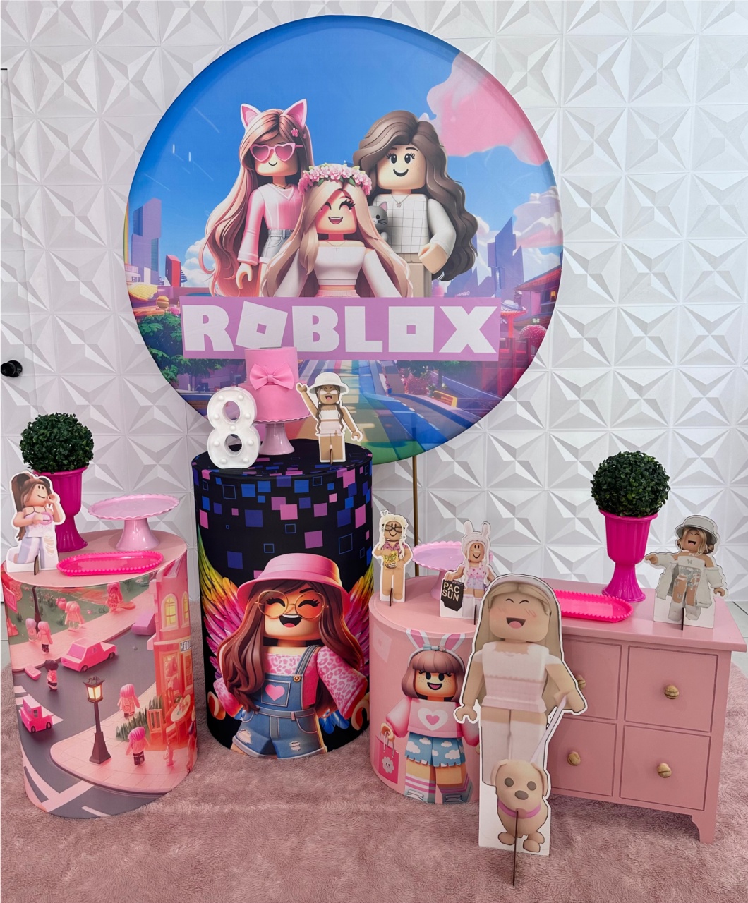 Roblox Rosa  - Festerê Pegue e Monte 
