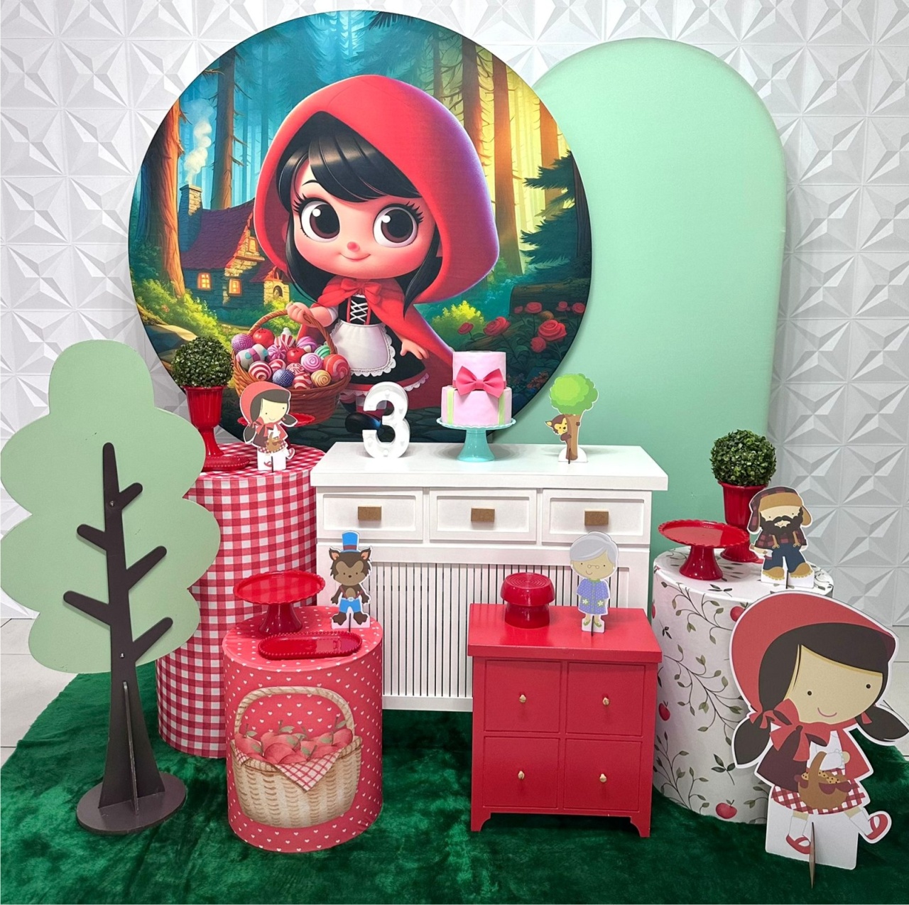 Chapéuzinho Vermelho 2 Com Romano E Armário - Festerê Pegue e Monte 
