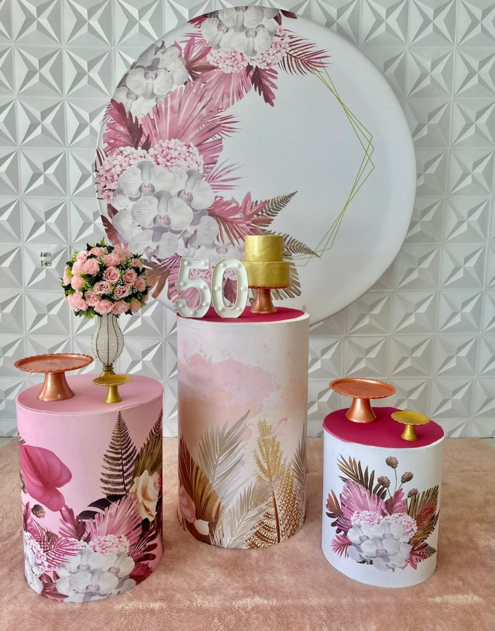 Floral Rosa - Festerê Pegue e Monte 
