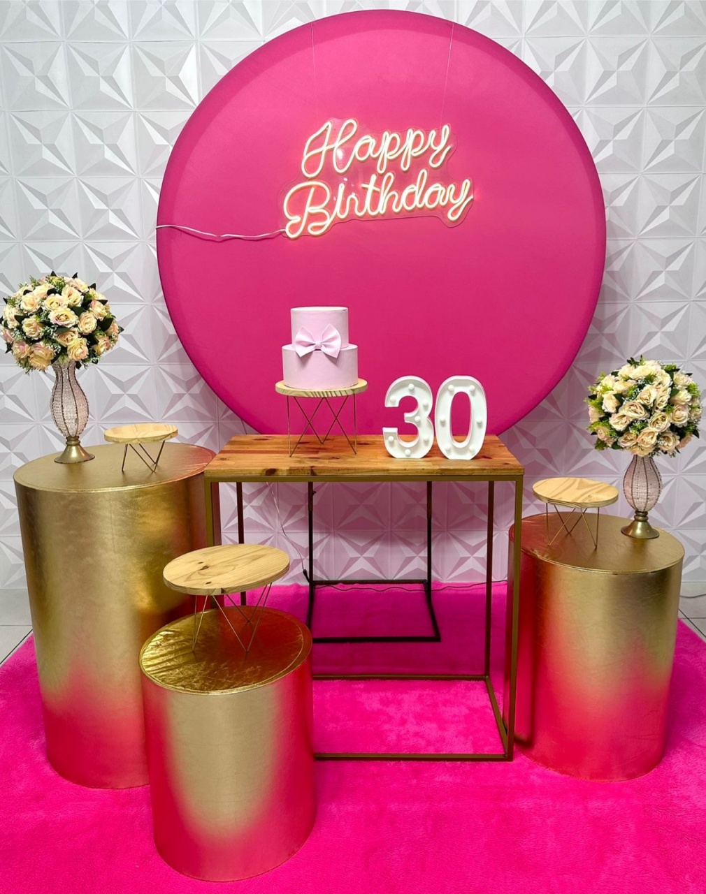 Pink Com Dourado - Festerê Pegue e Monte 