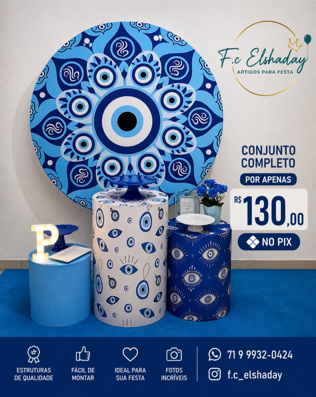 Cenário Olho Grego. - f.celshaday artigos para festa.