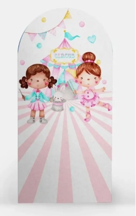 Painel Romano 2X1 Circo Menina - f.celshaday artigos para festa.