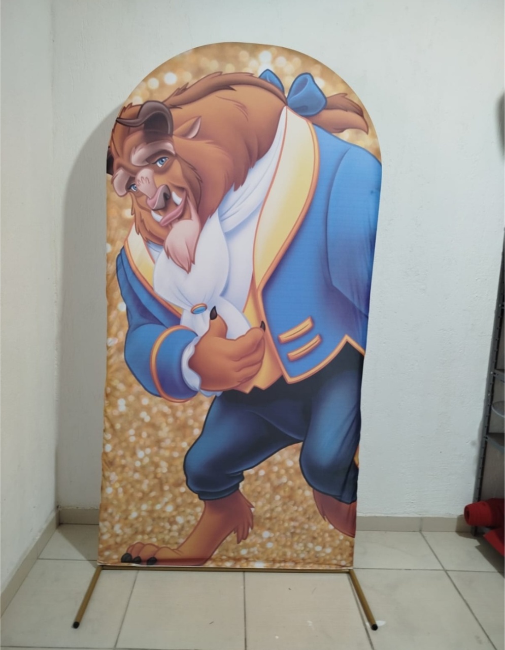 Painel Romano 2X1 Bela E A Fera. - f.celshaday artigos para festa.