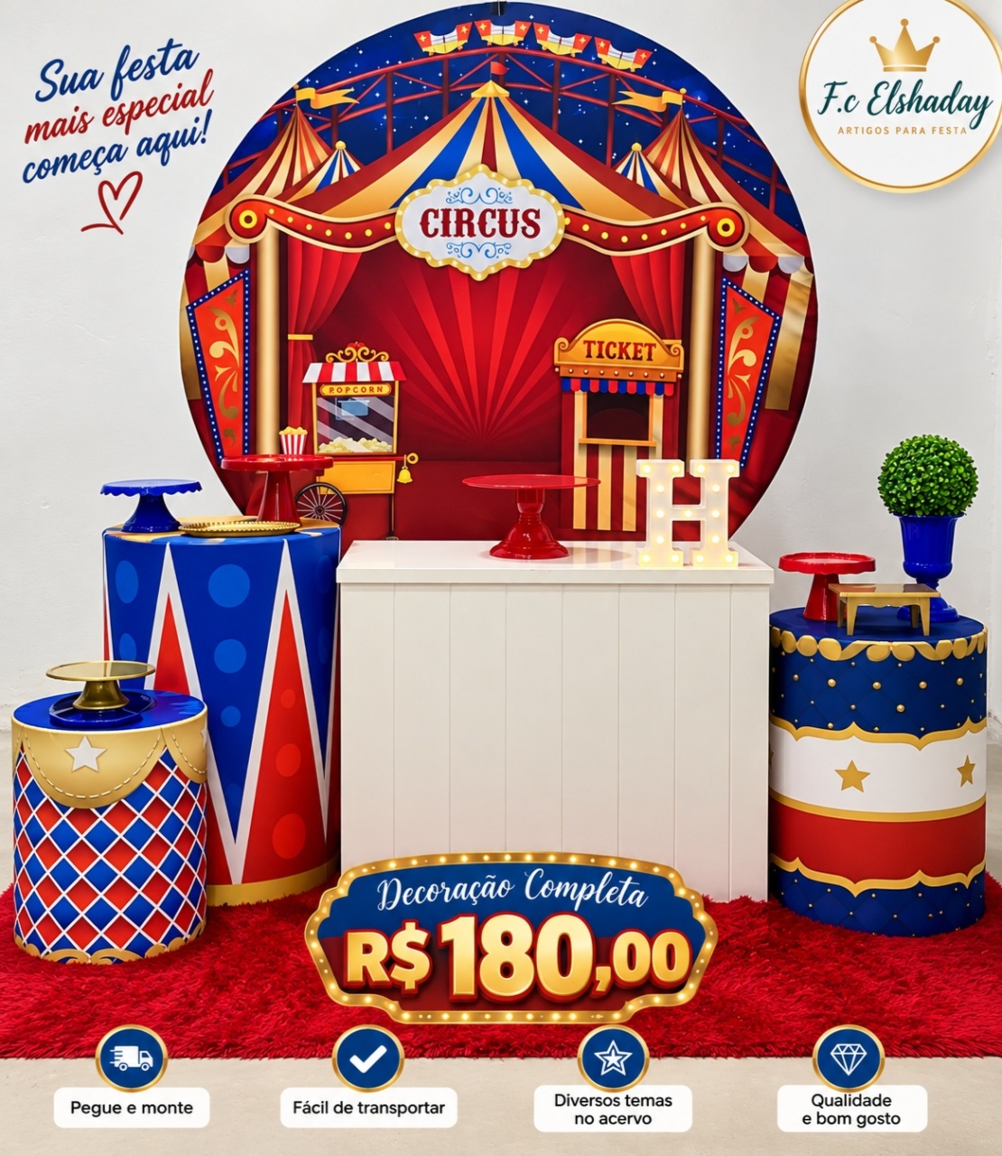 Cenário Circo Menino.. - f.celshaday artigos para festa.