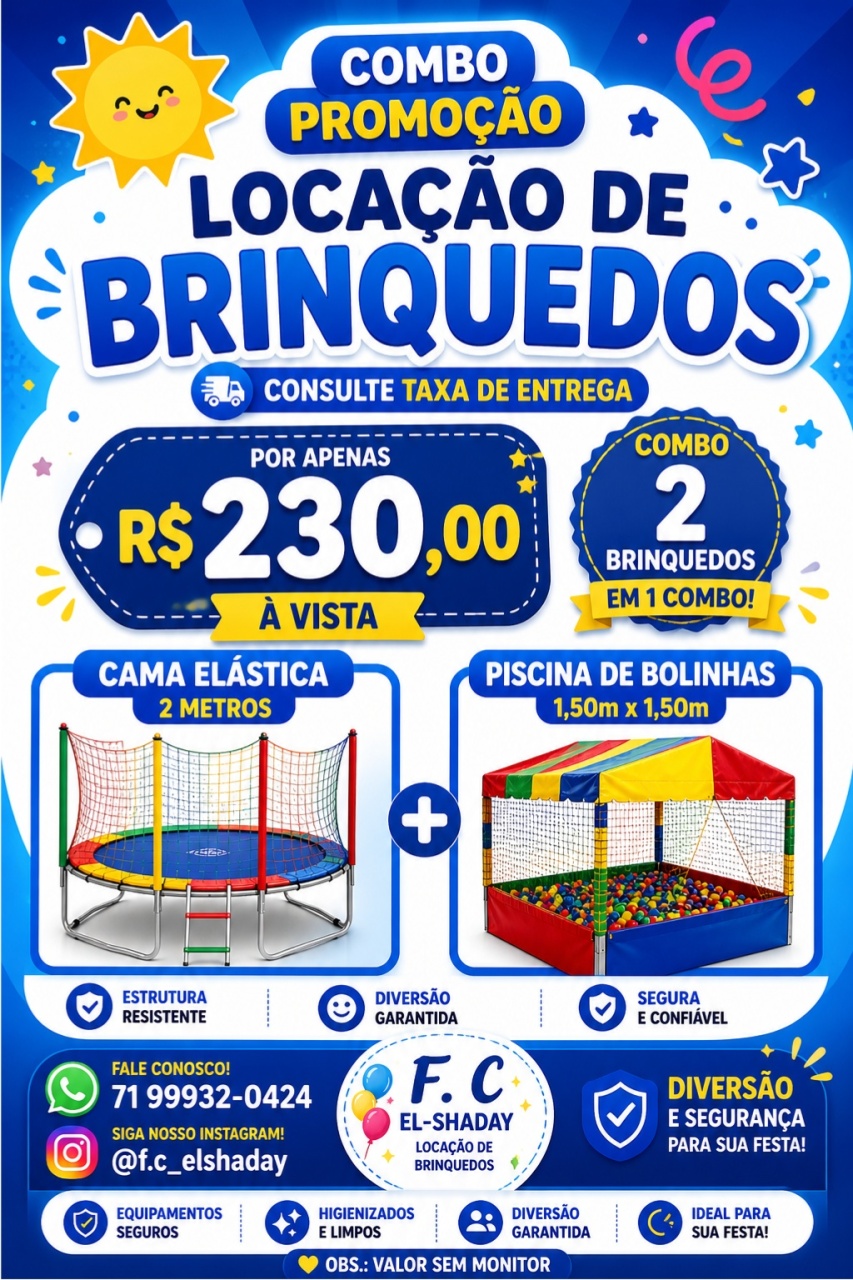 Combo P ( 1 Pulapula 2Mts+ 1 Piscina de Bolinhas) - f.celshaday artigos para festa.
