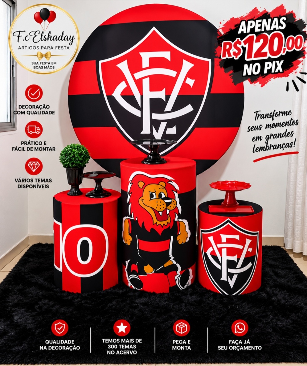 Kit Celebre Vitória. - f.celshaday artigos para festa.
