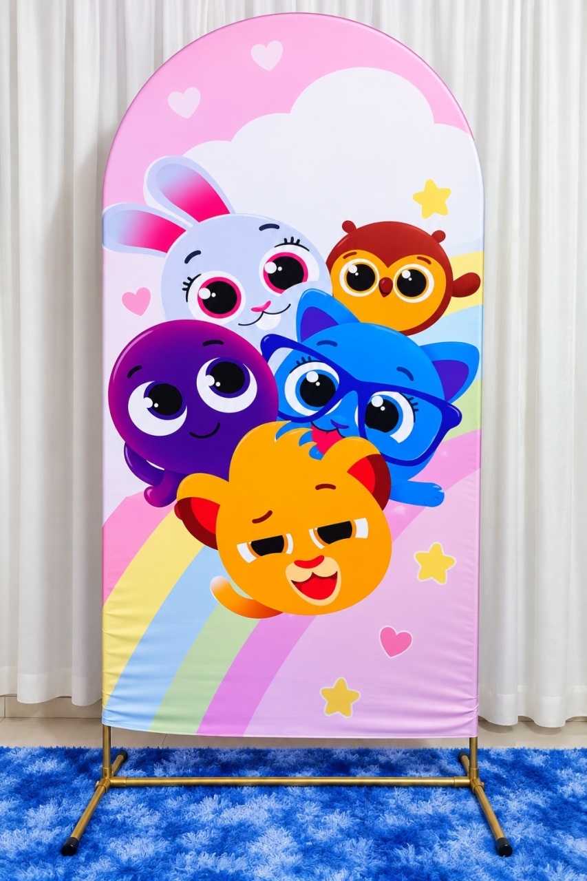 Painel Romano 2X1 Bolofofo Rosa. - f.celshaday artigos para festa.