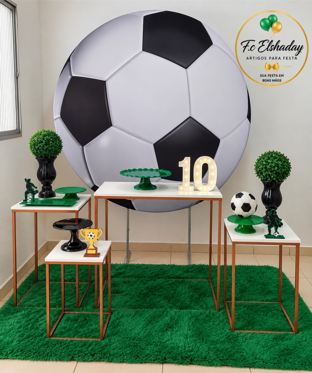 Cenário Bola Futebol. - f.celshaday artigos para festa.