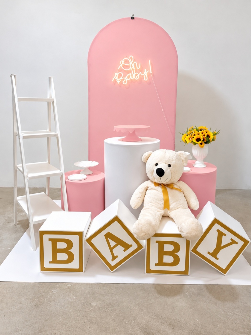 Cenário Cha de Bebe Rosa. - f.celshaday artigos para festa.