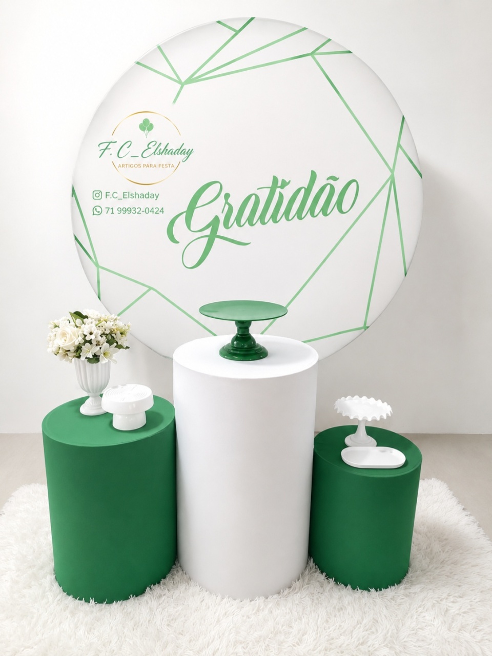 Gratidão Verde. - f.celshaday artigos para festa.