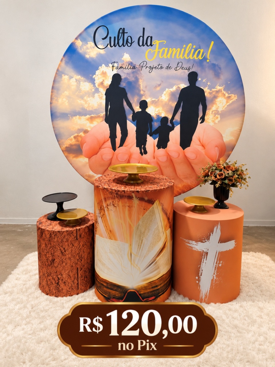 Cenário Culto da Família. - f.celshaday artigos para festa.