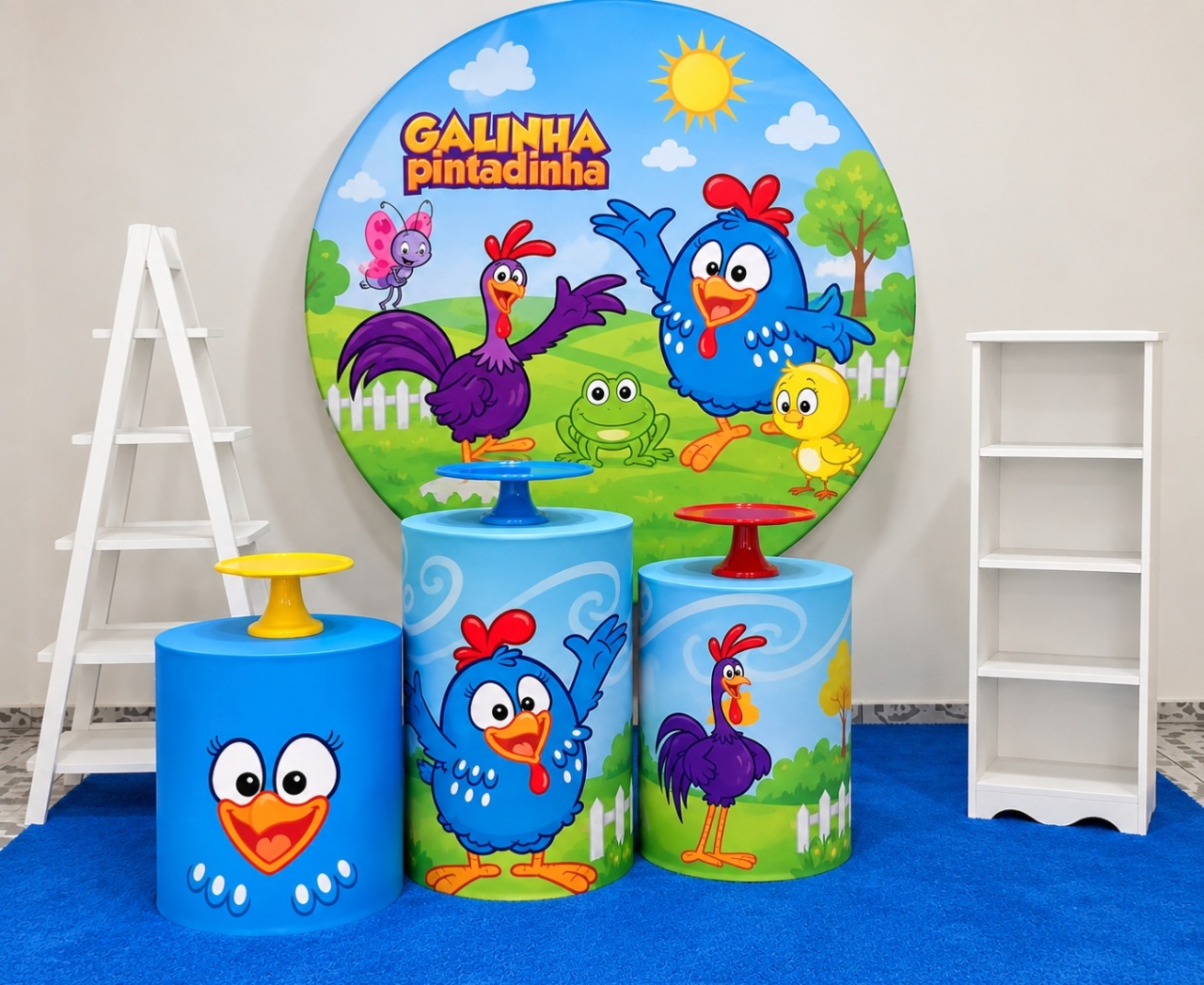 Cenário Galinha Pintadinha 001. - f.celshaday artigos para festa.