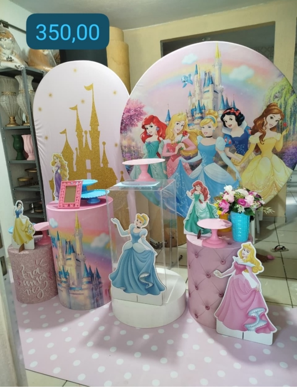 Cenário Princesas. - f.celshaday artigos para festa.