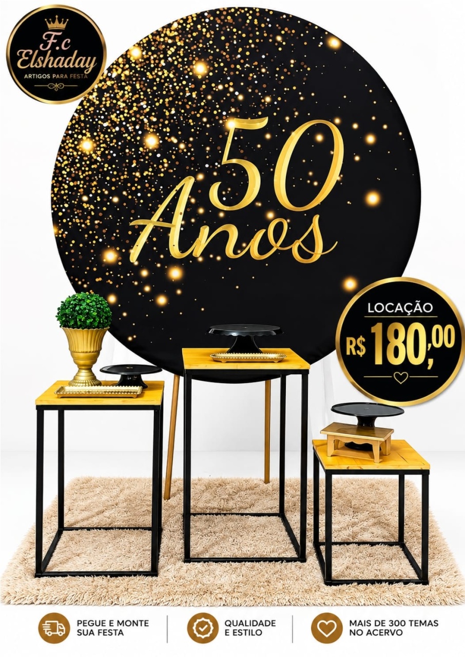 Cenário 50 Anos - f.celshaday artigos para festa.