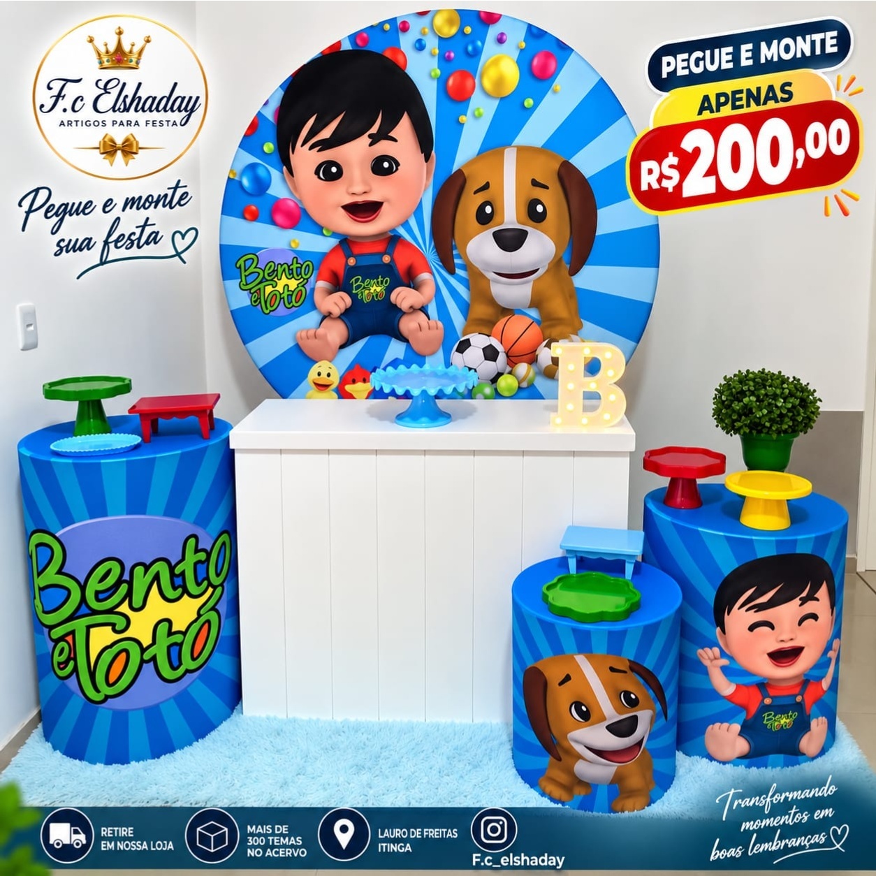 Cenario Bento E Toto 003 - f.celshaday artigos para festa.