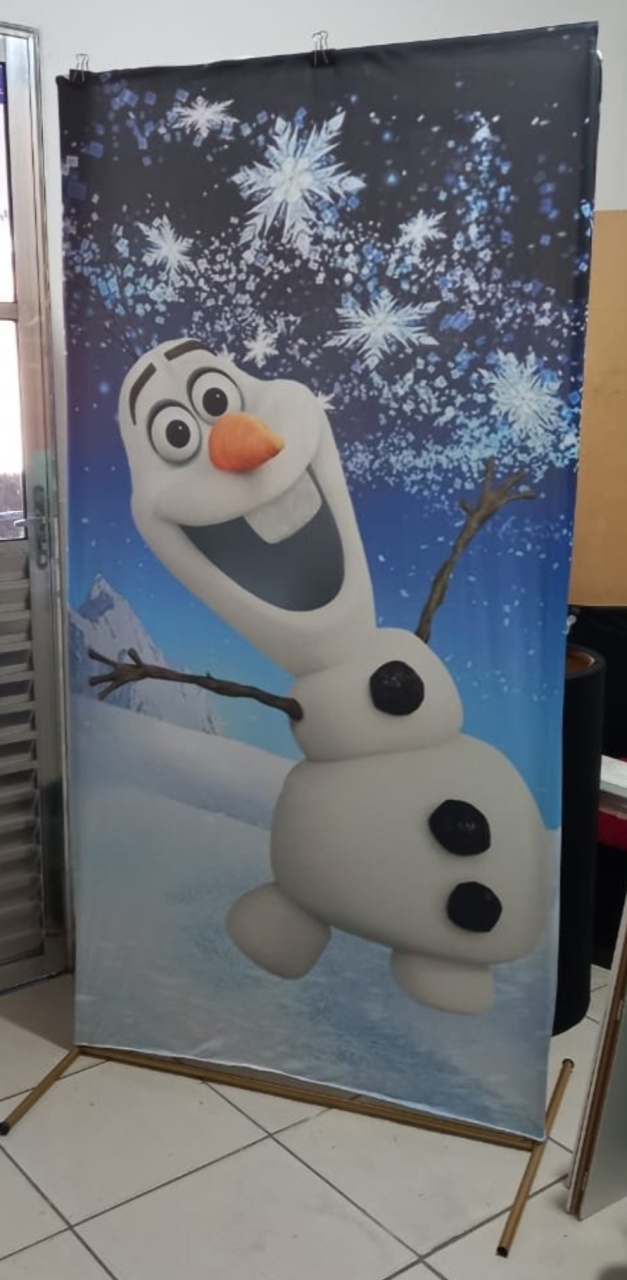 Painel Quadrado 2X1 Olaf - f.celshaday artigos para festa.