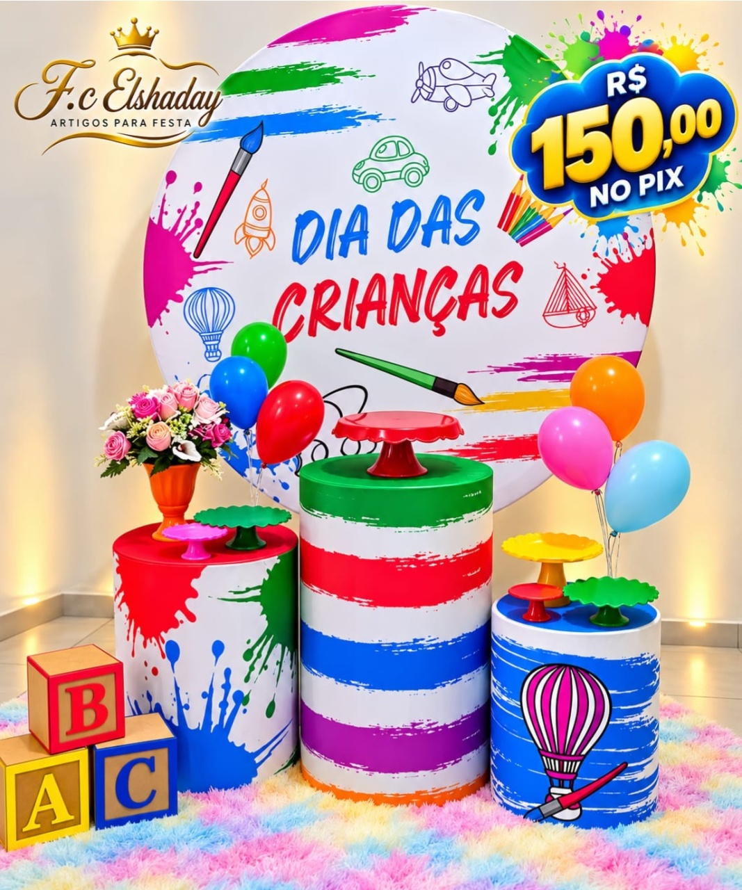 Cenário Dia das Crianças - f.celshaday artigos para festa.