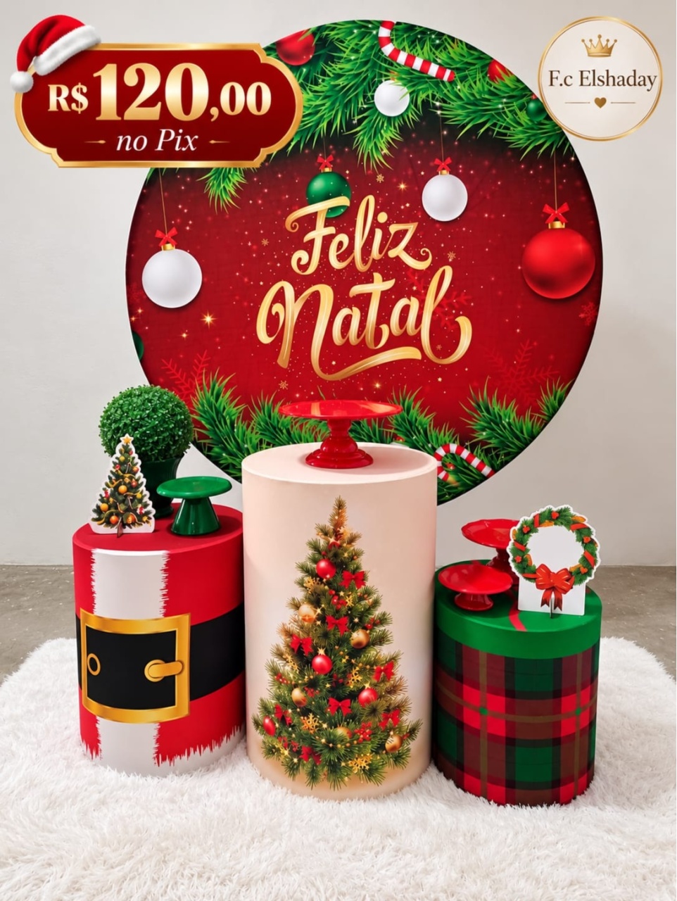 Cenário Natal 003 - f.celshaday artigos para festa.