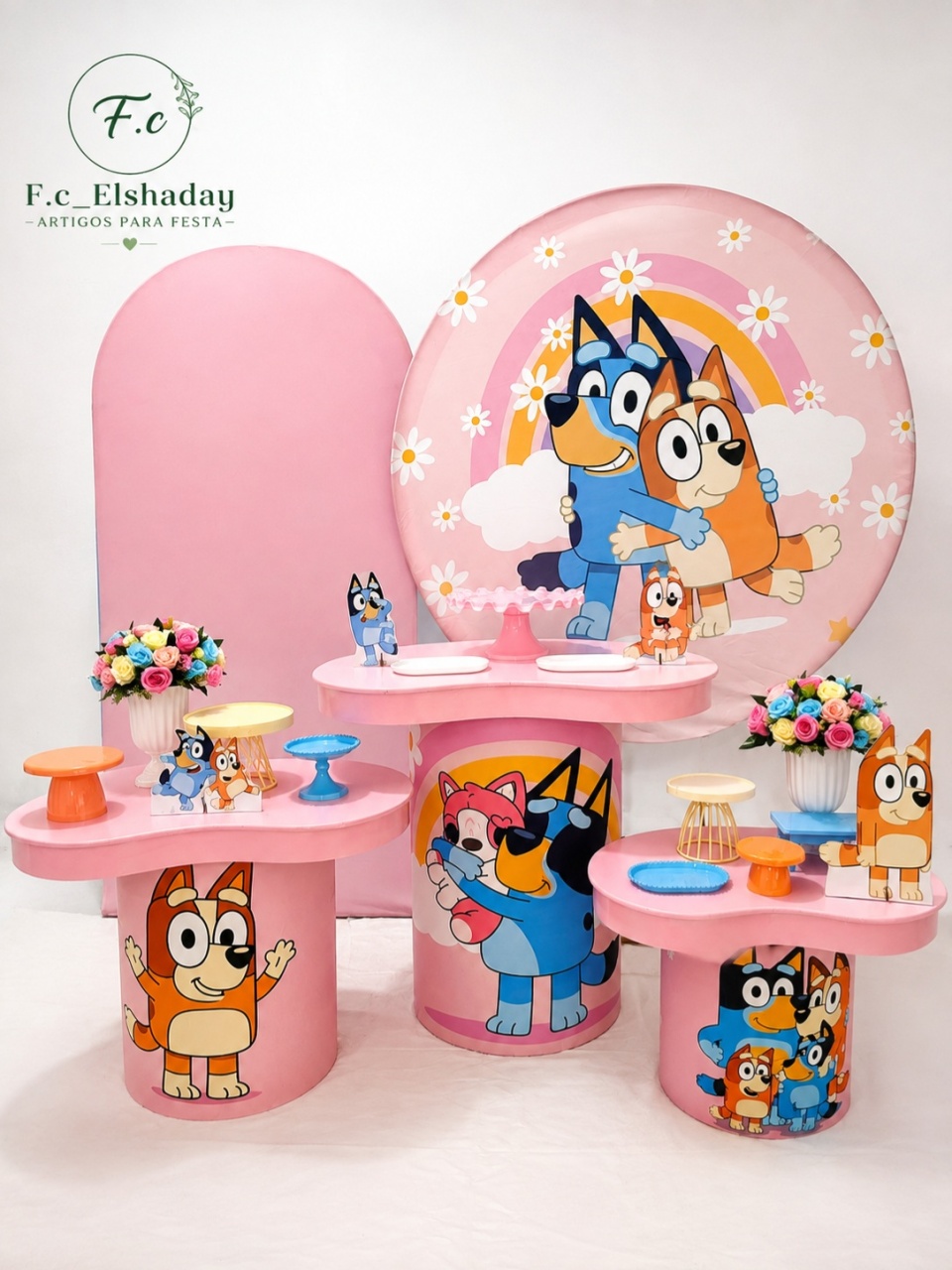Cenário Bingo E Bluey. - f.celshaday artigos para festa.