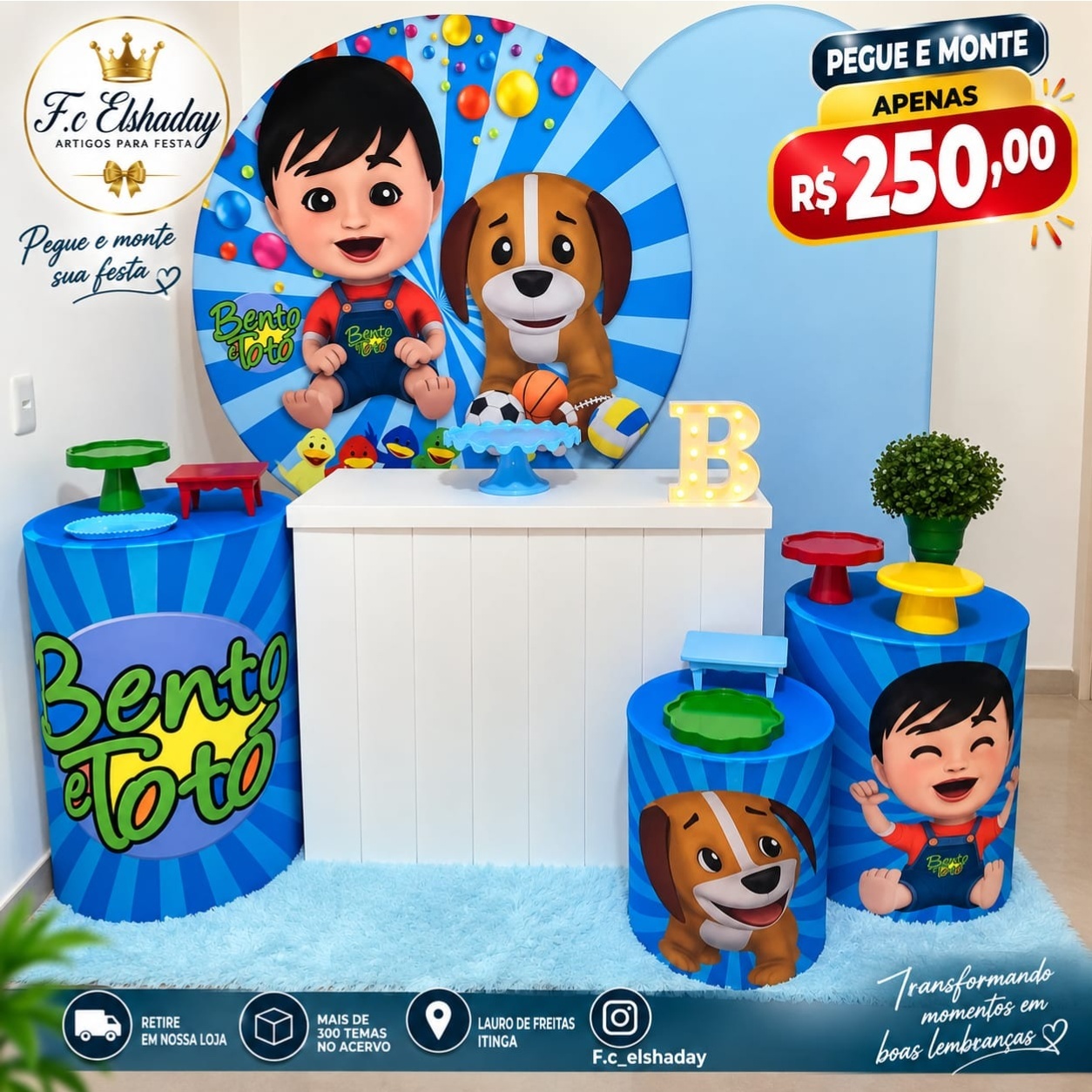 Cenario Bento E Toto 004 - f.celshaday artigos para festa.