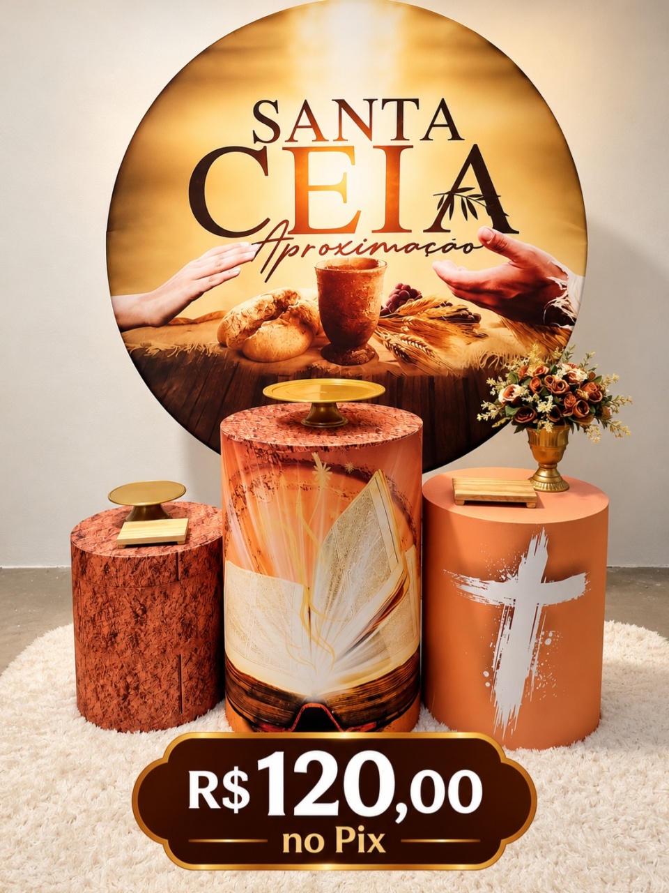 Cenário Santa Ceia. - f.celshaday artigos para festa.