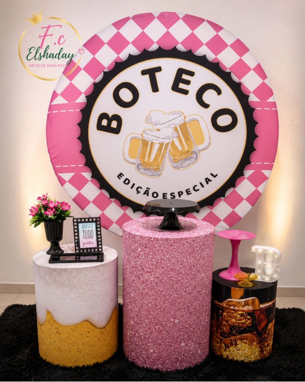 Boteco Rosa - f.celshaday artigos para festa.
