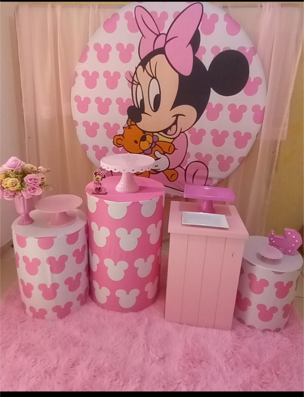 Minie Baby Rosa. - f.celshaday artigos para festa.