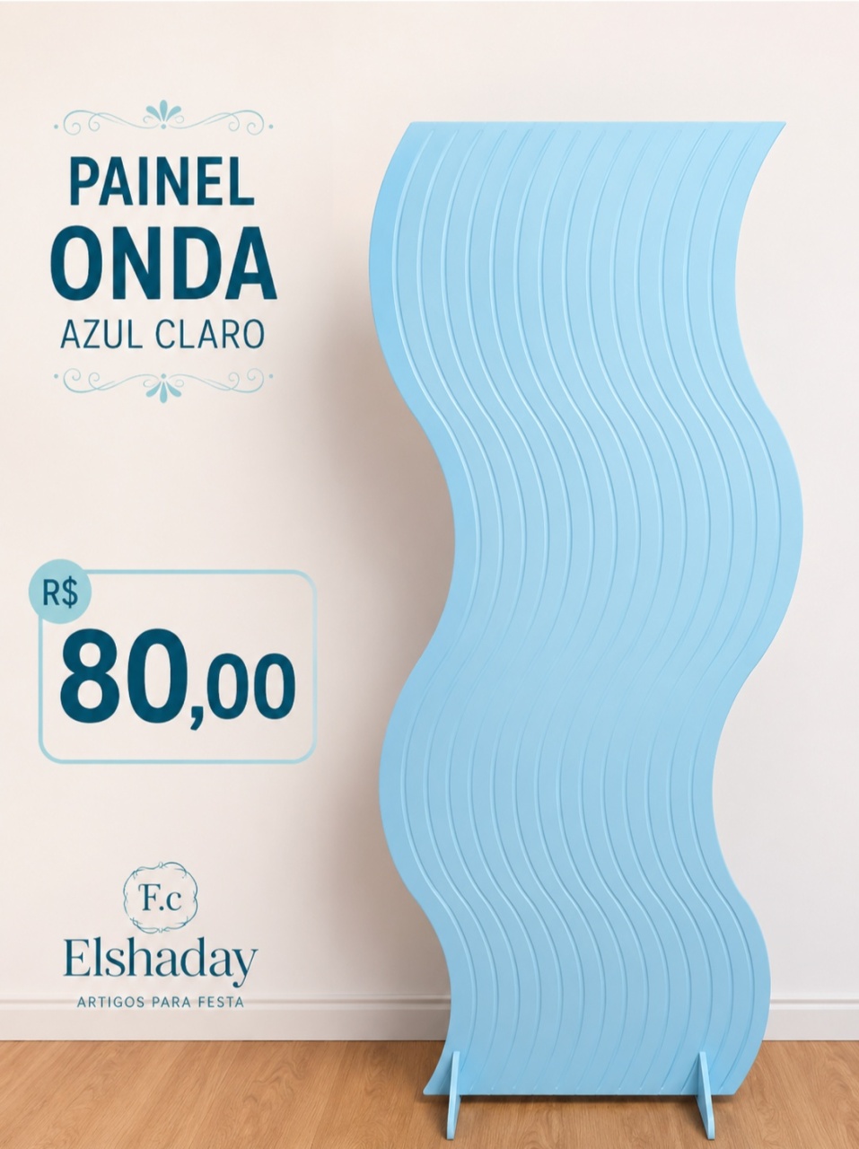 Painel Onda Mdf. - f.celshaday artigos para festa.