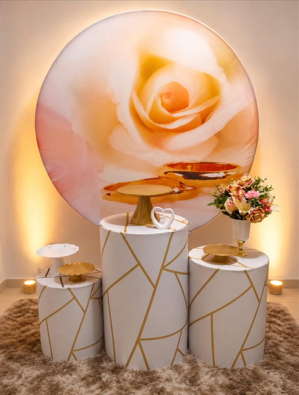 Cenário Casamento Simples - f.celshaday artigos para festa.