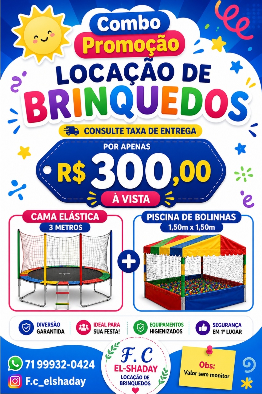 Combo G ( 1 Pulapula 3Mts+ 1 Piscina de Bolinhas 1,50X150) - f.celshaday artigos para festa.