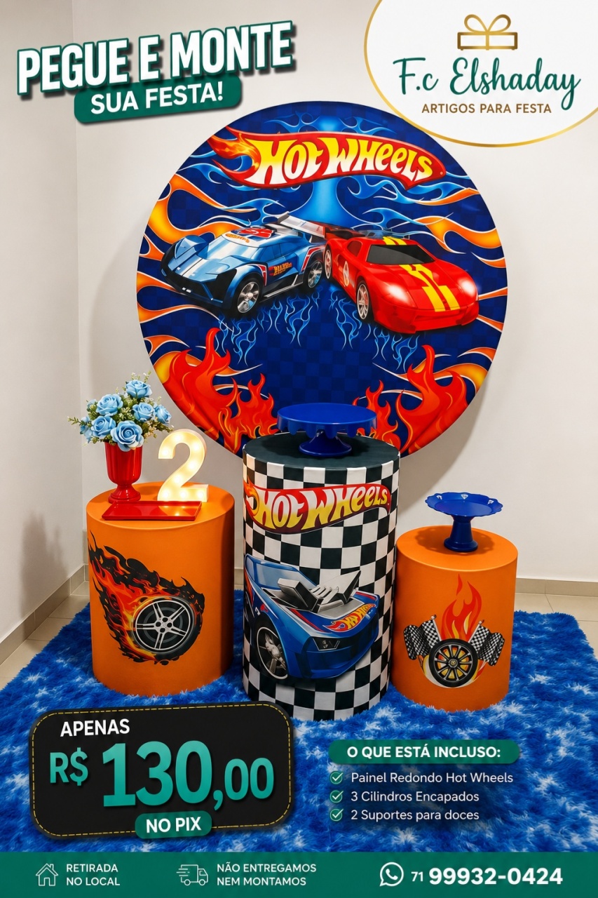 Hotwheels 001 Cenario - f.celshaday artigos para festa.