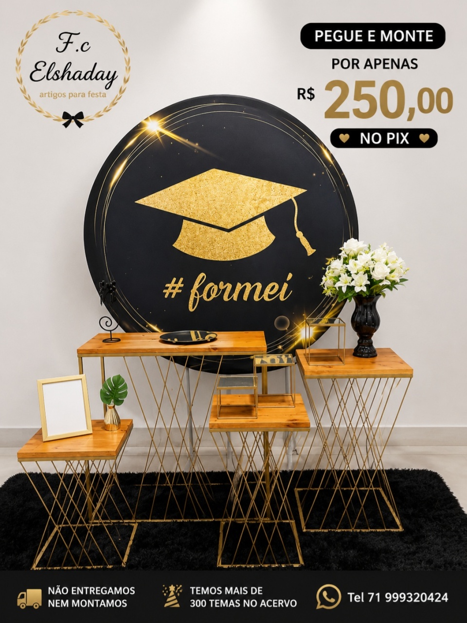 Cenário Formei - f.celshaday artigos para festa.