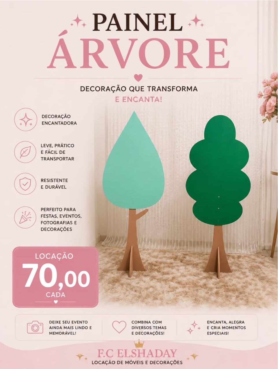 Arvore Mdf - f.celshaday artigos para festa.