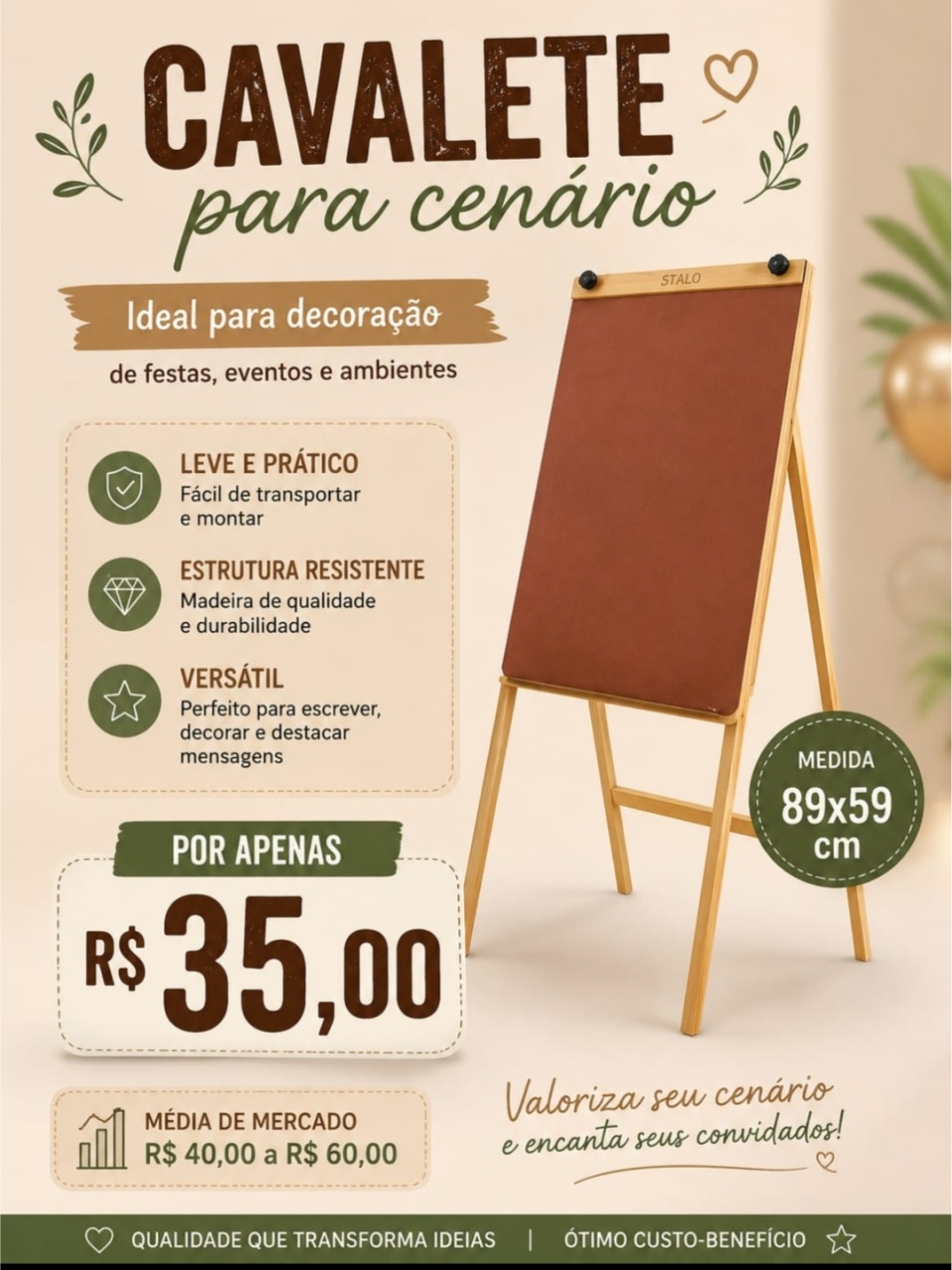 Cavalete - f.celshaday artigos para festa.